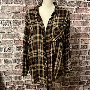 Terra & Sky button down plaid shirt